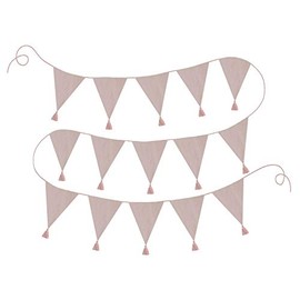 JaBaDaBaDo K031 Fabric Bunting Garland Decoration pink