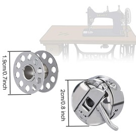 SHSHbuy Bobbins Sewing Machine, 4 Pieces Sewing Machines Bobbin Case and 20 Pieces Empty Bobbins Metal Thread Spool for Household Sewing Machine Sewing Accessories Craft Tools