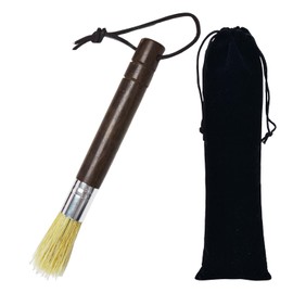 1 Piece of Coffee Brush, 1 Piece of Storage Bag, Coffee Brush Handle, Handle Brush, Coffee Handle Brush, Barista Accessories Brush, Ebony Brush, Coffee Powder Brush