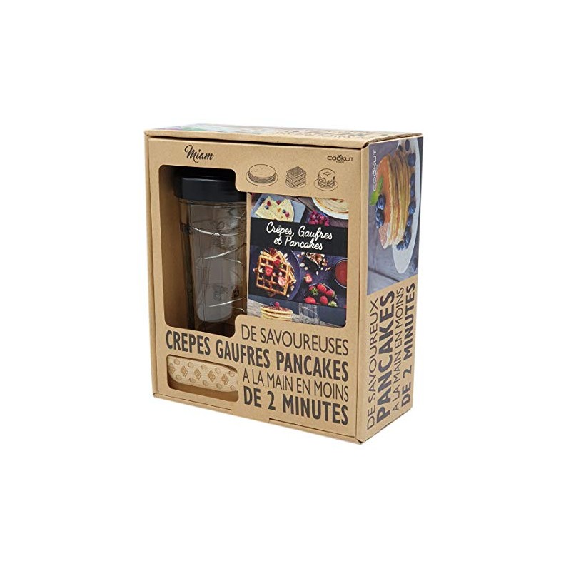 Coffret cadeau MIAM : Shaker à crêpes, pancakes et gauffres