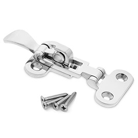 AMYSPORTS Heavy Duty Lockable Latch Stainless Steel Hatch Lockable Latch Marine Boat Anti Rattle Latch Cabinet Yacht Hardware Hasp SUS316
