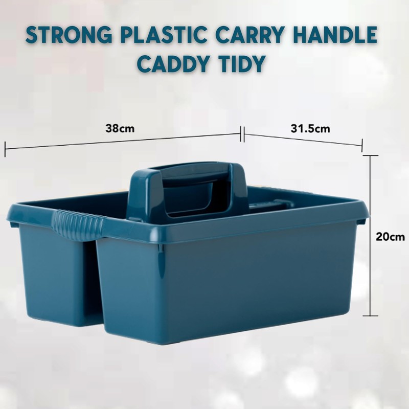 KetoPlastics Utility Cleaning Caddy with Twin Compartment and Handle Kitchen
