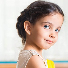 925 Sterling Silver Polished Rhodium 4mm Round AAA Cubic Zirconia Solitaire Stud Earrings For Women