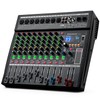 8-Channel Professional Audio Mixer, FX-8usb Mixing Console with XLR Inputs,