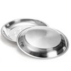 WUWEOT 10 Pack Stainless Steel Dinner Plates, 10" Round Kitchen