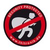 Thitronik 100940 Warning Sticker Security Protected Pack of 3