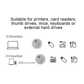 3-Port USB Hub 2.0, 1-to-3 USB Hub Splitter, Thin Lightweight Rotating Hub Docking Station with Plug and Play Bus for Printers, Card Readers, Thumb Drives, Mice (Black)