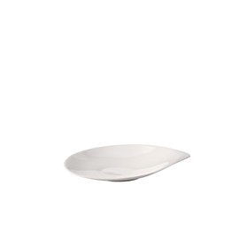 Villeroy und Boch Flow Untertasse, 21 x 18 cm, Premium Porzellan, Weiß