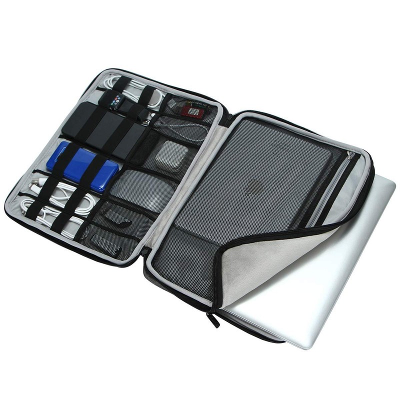 iCozzier 13-13.3 Inch Handle Laptop Sleeve Electronic Accessories Organizer Protective
