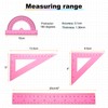 HARFINGTON 4pcs Triangular Ruler Set 20cm Plastic Metric Inch Geometric