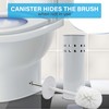 Stainless Steel toilet Brush Holder Free Standing Brush (White)