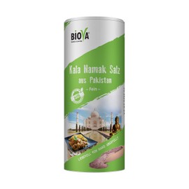 Biova KalaNamak Salt Black Salt Fine Litter Shaker Can Uniodized without Trickling Aid Unrefined Free of Additives 800 g