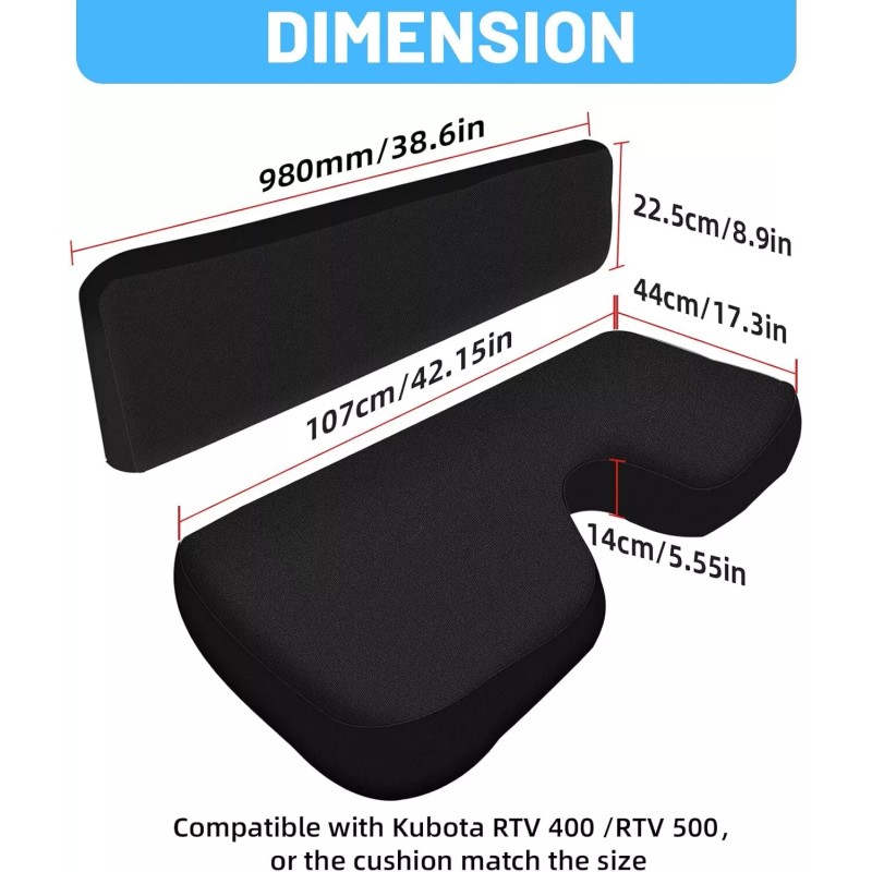 MONIRAC For Kubota RTV 400/ RTV 500 UTV Seat Covers