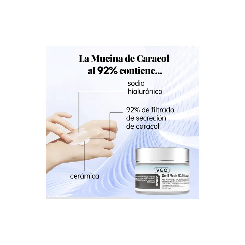 Vgo Mucina De Caracol 92% Humectante Facial Diario