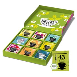 CUPPER Bio Selection Box, collezione di biotees selezionati (1 scatola, 45 bustine di tè)