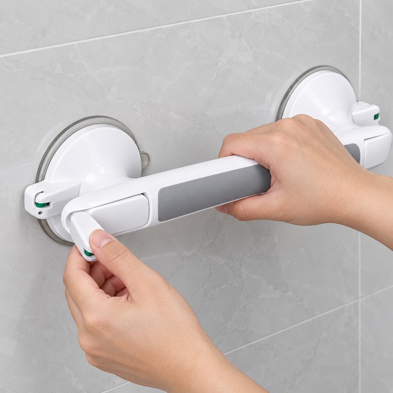 Suction Grab Bar for Bathroom Use – No-Drill Anti-Slip Safety
