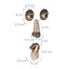 Relaxdays Tree Face 4-Piece Tree Trunk Decoration for Hanging, Weatherproof