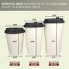 Kitchsy 16 oz. Disposable Paper Cups with Lids - White