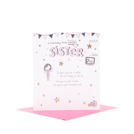 UK Greetings Birthday Card for Sister - Fun Birthday Poem
