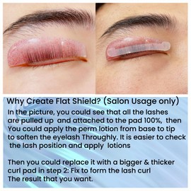 Korean Flat Shields Ultra Thin Lash Lift Pad For NO.1 Perm Soften Eyelashes 100% Korean Glueless Pads Glueless Lash Lifting Shield For Salon Usage Flatter Rods For Perming Lashes Evenly (Rose)