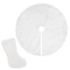 White Christmas Tree Skirt, Tree Skirt Snow White Plush Velvet