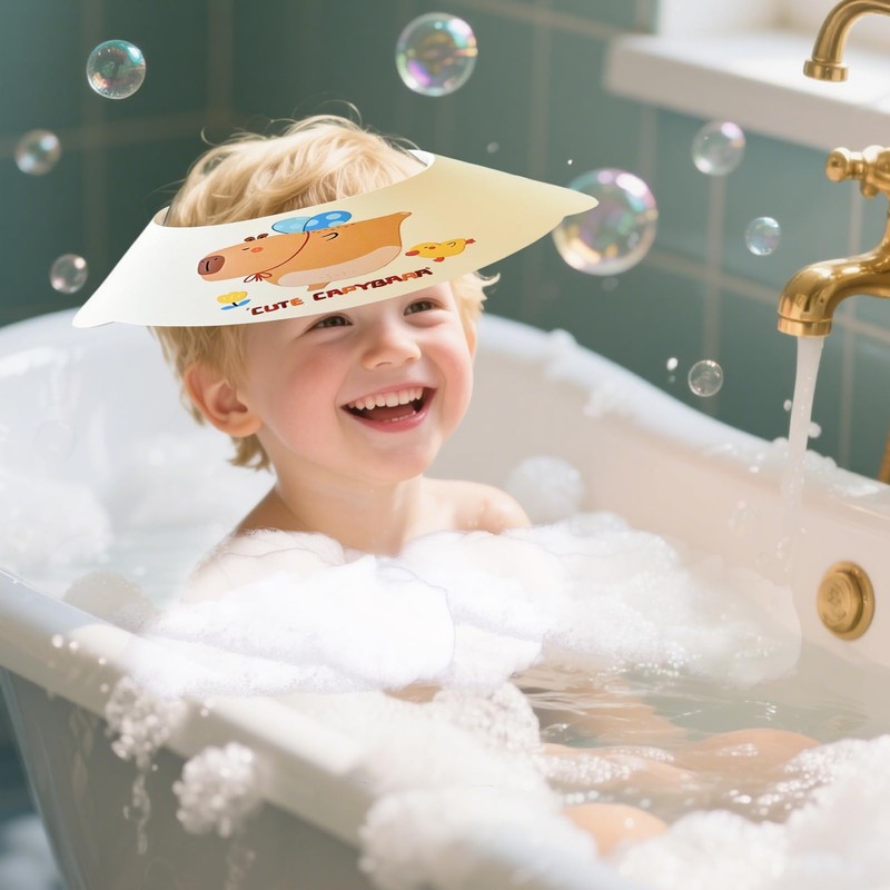Baby Shower Cap Shield,Adjustable Shower Hair Protector | Waterproof Bathing