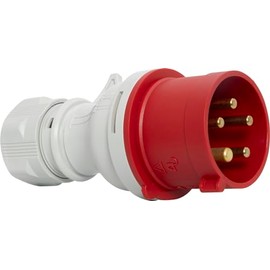Brennenstuhl CEE Plug 5 Pin Outdoor Industrial Plug CEE 400V/32A Screwable Connector Use on Construction Sites Camping Commercial Applications IP44 32A
