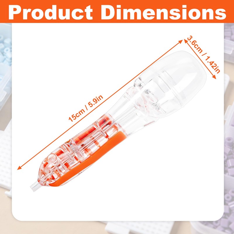 Fuse Beads Pen for 2.6mm Beads, Plastic Transparent Body High
