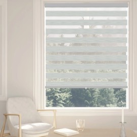 100%Blackout Zebra Blinds Smart Motorized Remote Control Blinds High Quality Fabric Book for Home and Officecolor: Grey, size: All sizes