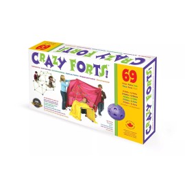 Crazy Forts! 69 Piece Buildable Indoor/Outdoor Play Fort Playset, DIY, Build ...