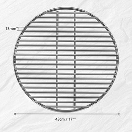 onlyfire Stainless Steel High Heat Charcoal Fire Grate for X-Large Big Green Egg, 17-inch