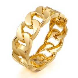 FILMOON Gold Fashion Chunky Chain Bangles Bracelets for Women Hinge Bracelet Cuban Bracelet Cuff Bangle