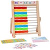 KIDWILL KIDWILL Preschool Math Learning Toy,10-Row Wooden Frame Abacus with