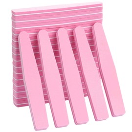 10 Pcs Nail Buffers Block Files Sponge Washable Double Sided 100/180 Sanding Buffing File for Acrylic Nails, (Pink)