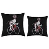 German Shorthaired Pointer Riding Bicycle Throw Pillow