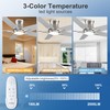 POCHFAN 52 Inch Ceiling Fans with Lights and Remote, Brushed