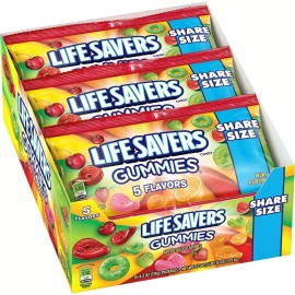 Lifesavers Life Savers Gummies Original 5 Flavors Gummy Candy, 15 Share Size Packs Bulk Box