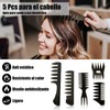 5 Peines de Peinado para Hombre, Herramienta de Peluquería Peine