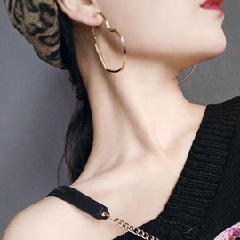 Heart Hoop Earrings for Women, Dainty Gold Plated CZ Heart Drop Large Hoop Lightweight Huggie Earrings for Teen Girls Birthday Holiday Valentine's Day Jewelry Gifts (Heart1)