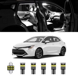 AWALITED 6pcs Corolla Interior LED Lights Kit Super Bright LED Map Dome Light Bulbs for 2003 2004 2005 2006 2007 2008 2009 2010 2011 2012 Toyota Corolla All Models