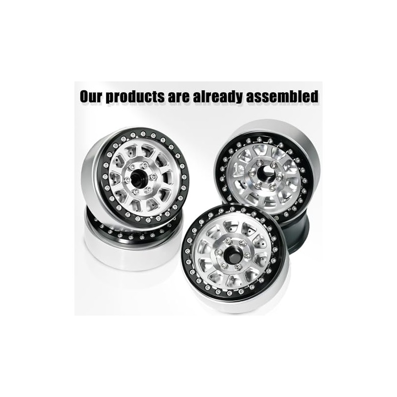 2.2 Inch Beadlock Wheels, 25mm Wide 0mm Offset for SCX10