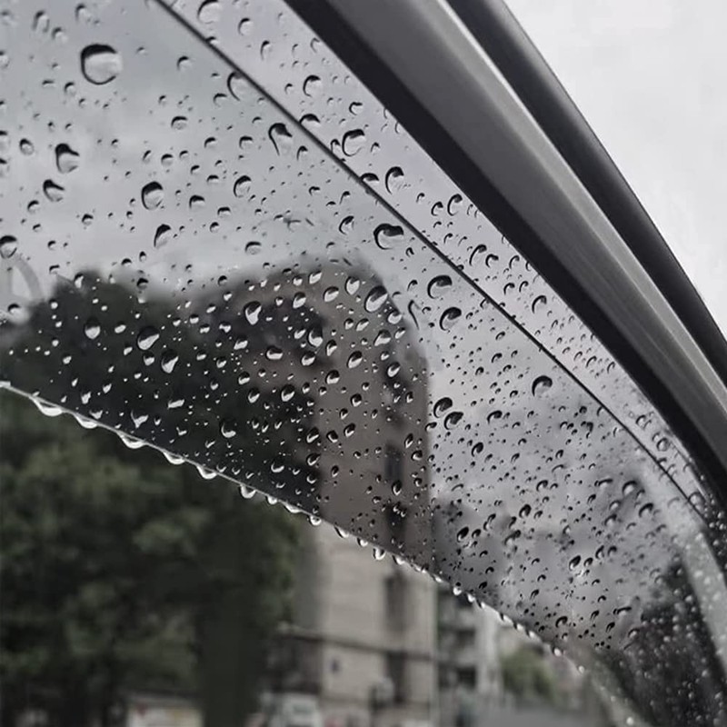 Puermto 94162 Sunproof Waterproof Side Window Wind Deflector, 4pcs Protective