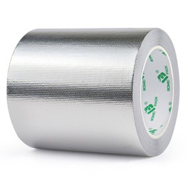 BOMEI PACK Adhesive Aluminum Foil Heat Shield Tape Barrier, Fiberglass Thermal Insulation Reflective Material High Temp Protection (5in*66ft)