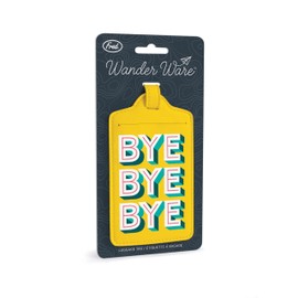 Genuine Fred, WANDER WARE - LUGGAGE TAG, Bye Bye Bye, Travel luggage tag with name & information ID card, 2.75" x 4.7", Assorted