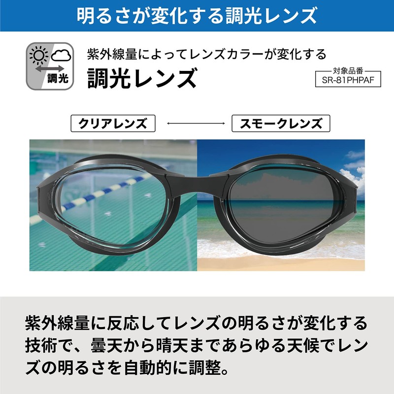 [Swans] Made in Japan Swimming Goggles Ascender SR-81PHPAF CLA Photochromic