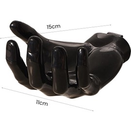 Zhuluck 1Pc Black Wall Hooks, Unique Hand Shape Wall-Mounted Hanger Hook Home Kitchen Storage Hooks