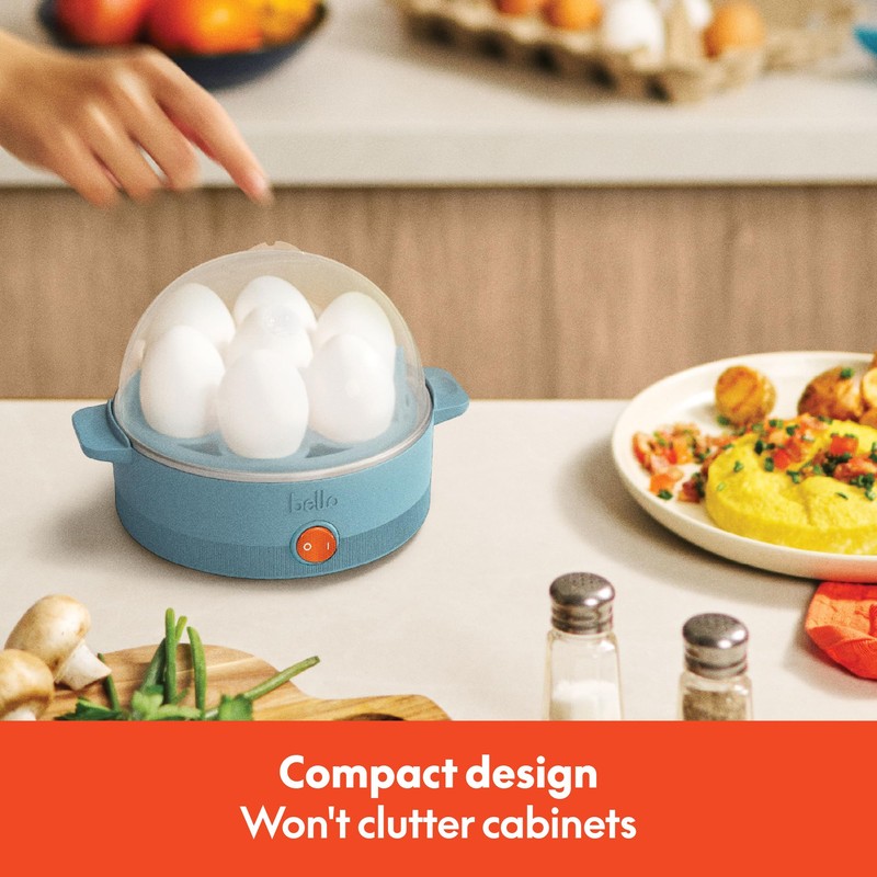 bella Electric Egg Cooker, 7 Eggs Capacity Tray, Single Stack,