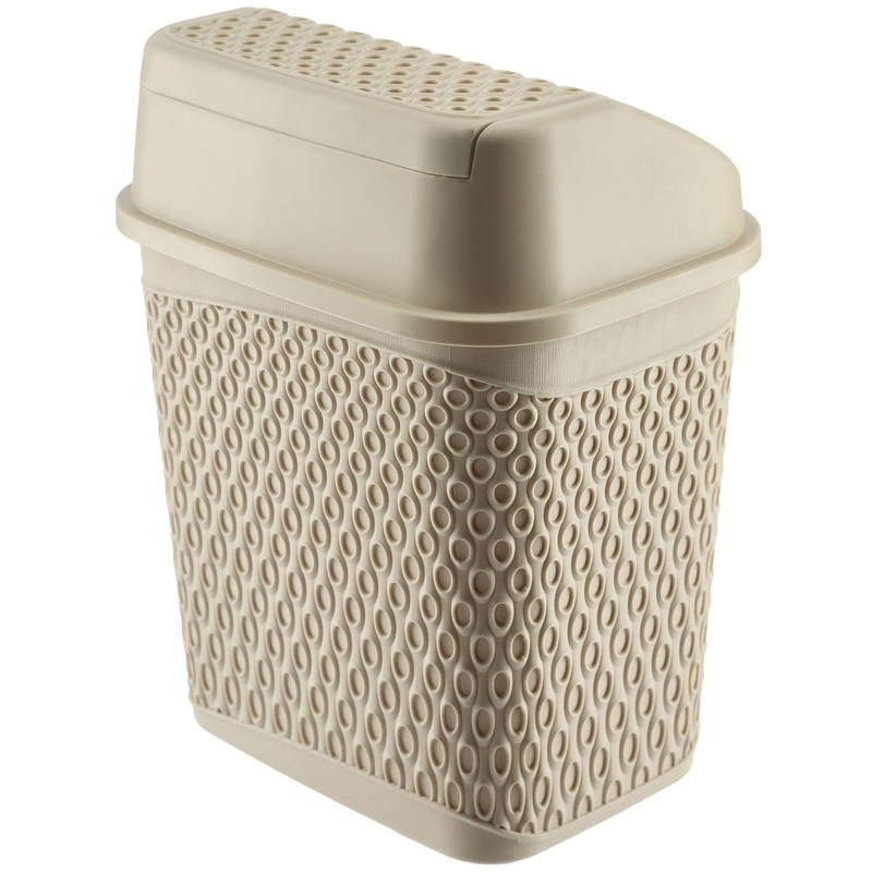 KADAX Rubbish Bin with Swing Lid, Waste Bin with Lid,