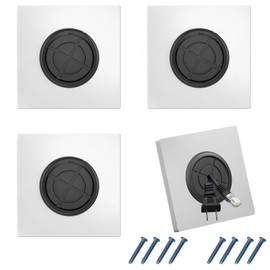 4Pcs Wall Cable Cover, Cable Wall Cover Cable Entry Cover, Brush Wall Plate, Cable Brush Plate, Single Gang Brush Panel for Covering Outlets, Receptacles and Tidying Cords for Cables