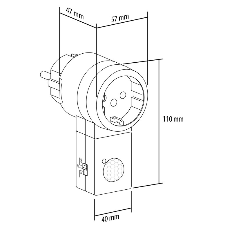 SEBSON Adaptor Plug PIR Motion Sensor – Set of 2